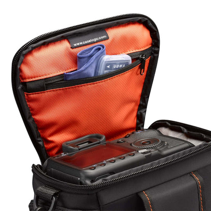 Alternate-Image2 Image for Case Logic DCB-306 Carrying Case (Holster) Camera, Accessories, Battery, Cable, Lens Cap, Memory Card, Cloth - Black