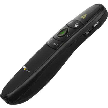 Alternate-Image1 Image for StarTech.com Wireless Presentation Remote with Green Laser Pointer - 90 ft. (27 m) - USB Presentation Clicker for Mac and Windows - Batteries Included - Wireless Slideshow and Volume Controls