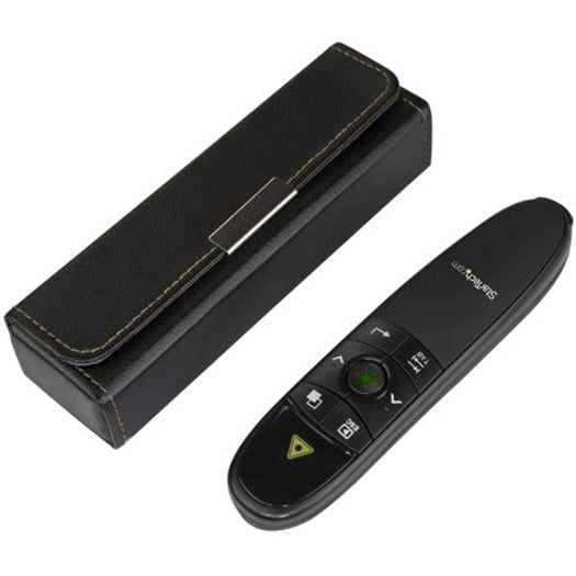 Front Image for StarTech.com Wireless Presentation Remote with Green Laser Pointer - 90 ft. (27 m) - USB Presentation Clicker for Mac and Windows - Batteries Included - Wireless Slideshow and Volume Controls