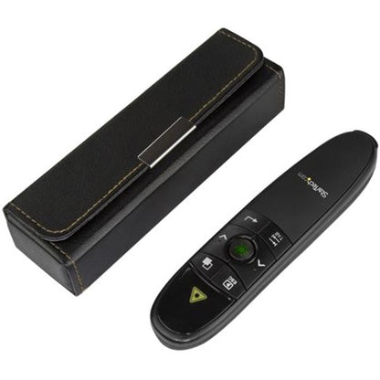 Front Image for StarTech.com Wireless Presentation Remote with Green Laser Pointer - 90 ft. (27 m) - USB Presentation Clicker for Mac and Windows - Batteries Included - Wireless Slideshow and Volume Controls