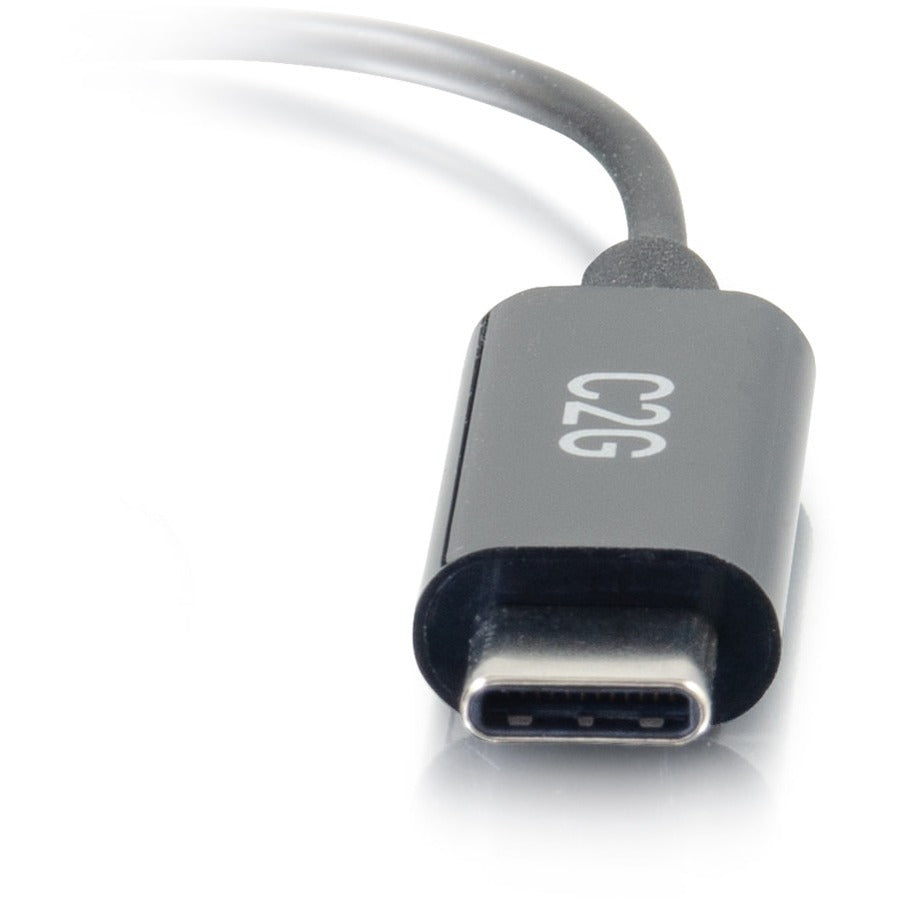 Alternate-Image1 Image for C2G USB-C to AUX Adapter Converter - 3.5mm, Supports High Resolution Audio, Black