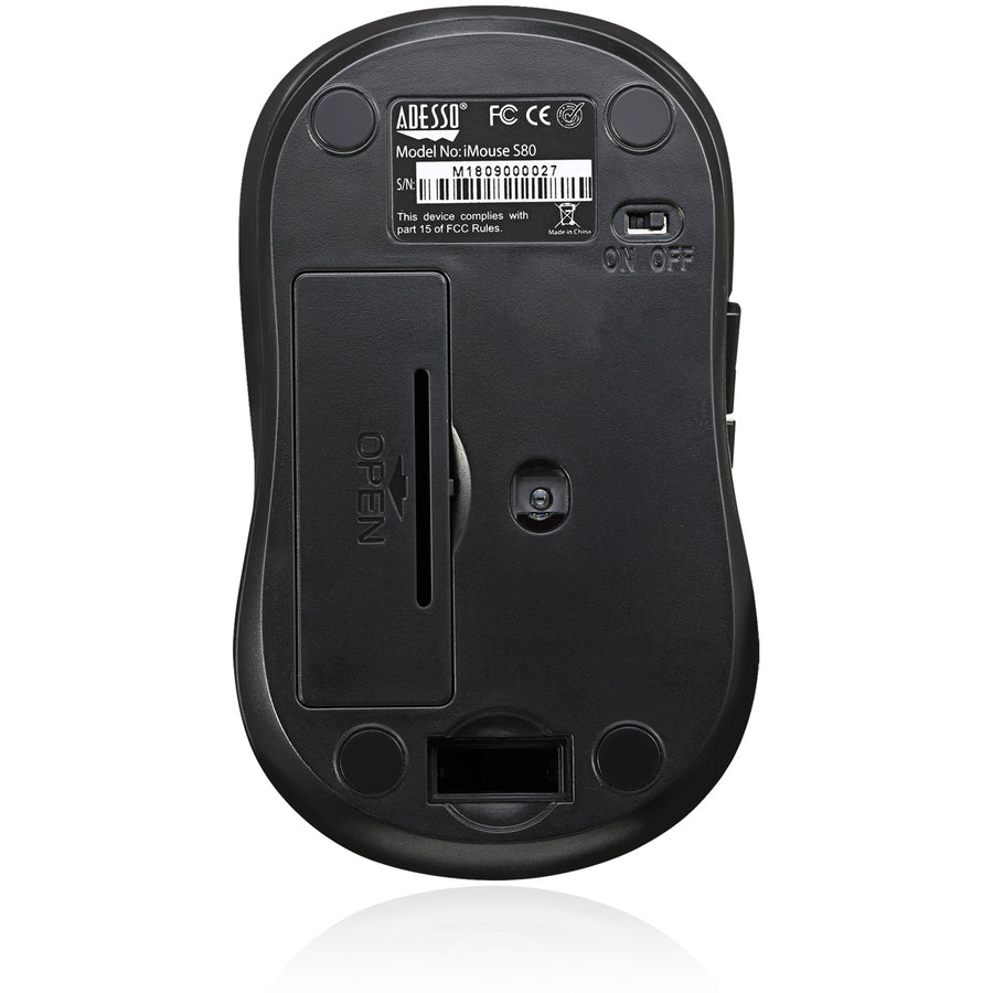 Alternate-Image3 Image for Adesso iMouse S80B - Wireless Fabric Optical Mini Mouse (Black)