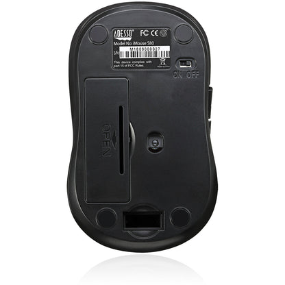 Alternate-Image3 Image for Adesso iMouse S80B - Wireless Fabric Optical Mini Mouse (Black)