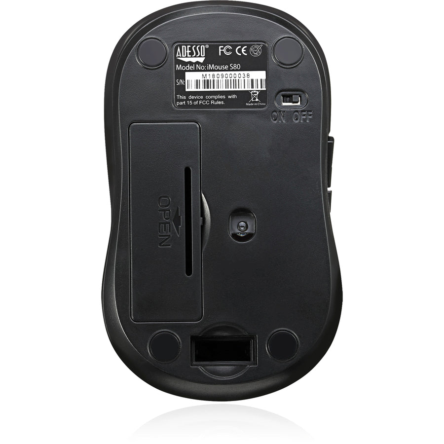 Alternate-Image6 Image for Adesso iMouse S80R - Wireless Fabric Optical Mini Mouse (Red)