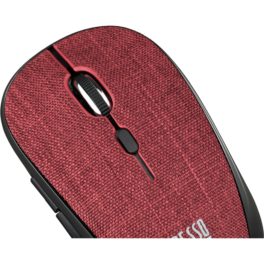 Alternate-Image1 Image for Adesso iMouse S80R - Wireless Fabric Optical Mini Mouse (Red)