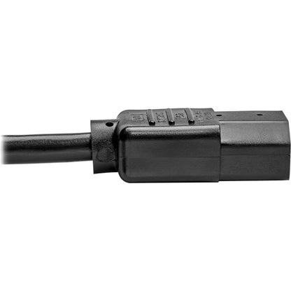 Alternate-Image3 Image for Eaton Tripp Lite Series Desktop Computer AC Power Cord, Right-Angle NEMA 5-15P to C13 - 10A, 125V, 18 AWG, 10 ft. (3.05 m), Black