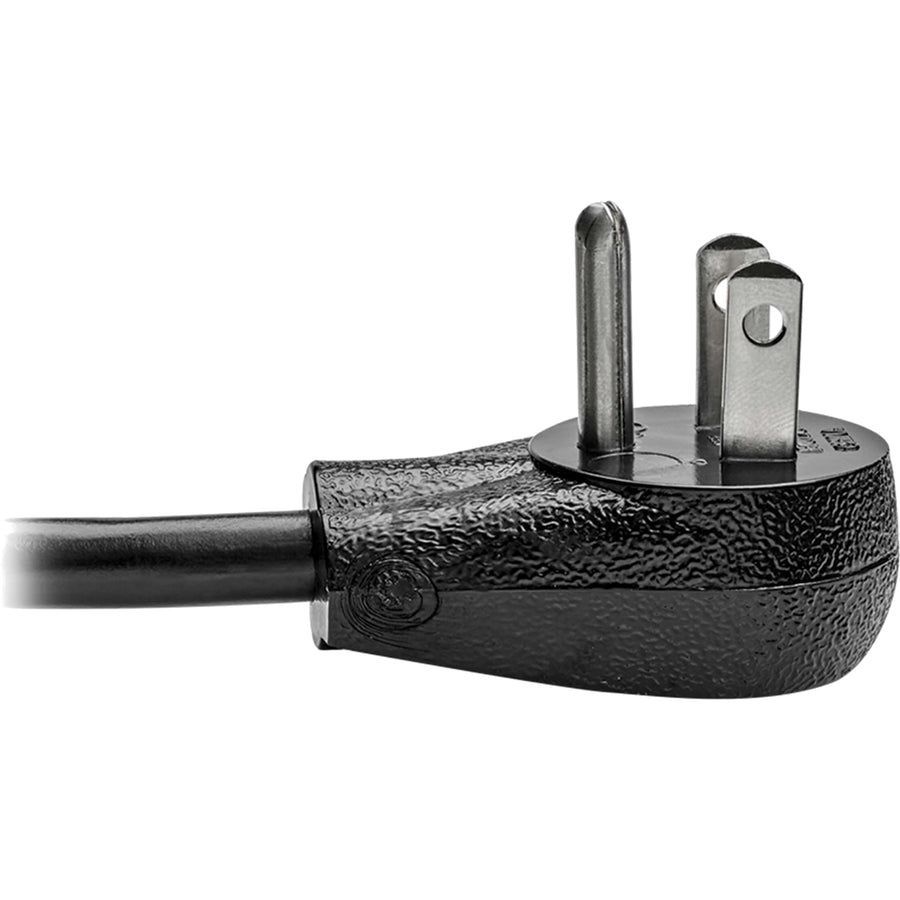 Alternate-Image4 Image for Eaton Tripp Lite Series Desktop Computer AC Power Cord, Right-Angle NEMA 5-15P to C13 - 10A, 125V, 18 AWG, 10 ft. (3.05 m), Black