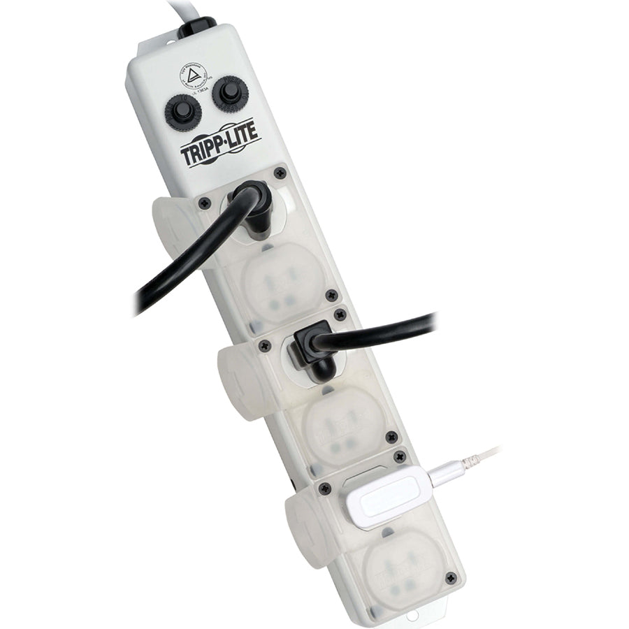 Alternate-Image1 Image for Eaton Tripp Lite Series Safe-IT UL 1363A Medical-Grade Power Strip for Patient-Care Vicinity, 6x Hospital-Grade Outlets, 15 ft. Right-Angle Cord