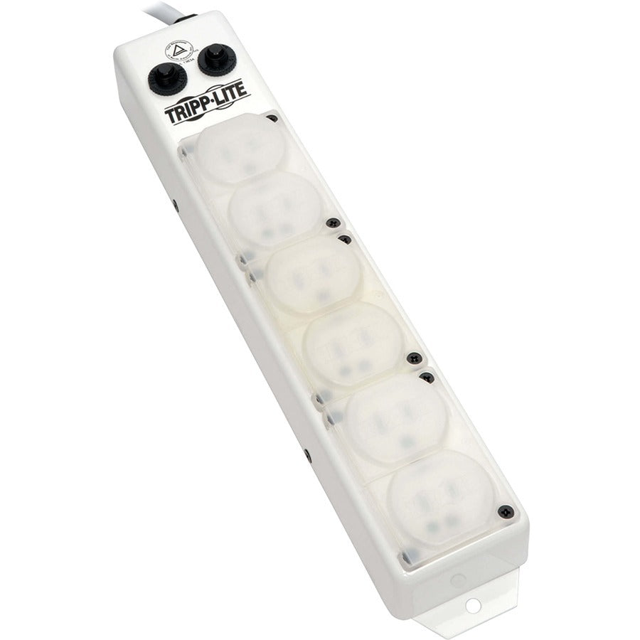 Alternate-Image2 Image for Eaton Tripp Lite Series Safe-IT UL 1363A Medical-Grade Power Strip for Patient-Care Vicinity, 6x Hospital-Grade Outlets, 15 ft. Right-Angle Cord