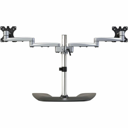 Rear Image for StarTech.com Dual Monitor Stand, Ergonomic Desktop Monitor Stand for up to 32"(17.6lb/8kg) VESA Displays, Free-Standing Adjustable, Silver