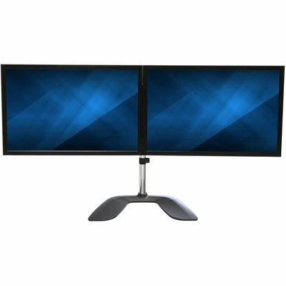 Alternate-Image1 Image for StarTech.com Dual Monitor Stand, Ergonomic Desktop Monitor Stand for up to 32"(17.6lb/8kg) VESA Displays, Free-Standing Adjustable, Silver