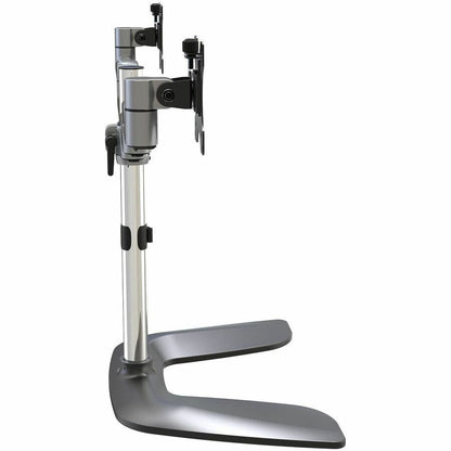 Right Image for StarTech.com Dual Monitor Stand, Ergonomic Desktop Monitor Stand for up to 32"(17.6lb/8kg) VESA Displays, Free-Standing Adjustable, Silver