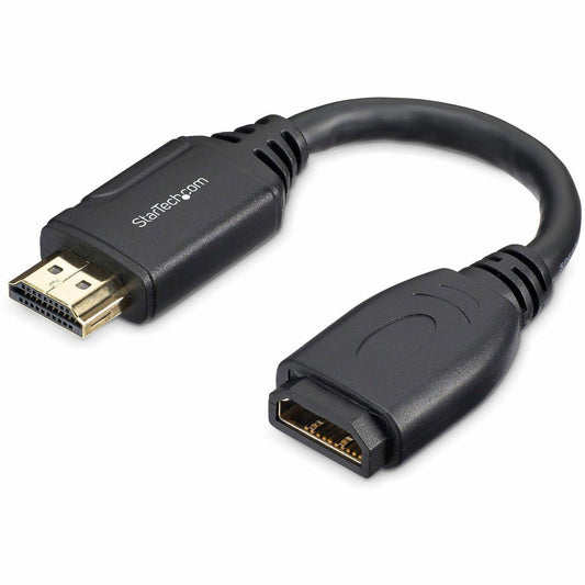 Main Image for StarTech.com 6"/15cm HDMI Port Saver Cable, 4K 60Hz High Speed HDMI 2.0 Extension Cable with Ethernet, HDMI Male to Female Extension Cord