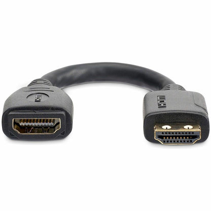 Alternate-Image2 Image for StarTech.com 6"/15cm HDMI Port Saver Cable, 4K 60Hz High Speed HDMI 2.0 Extension Cable with Ethernet, HDMI Male to Female Extension Cord