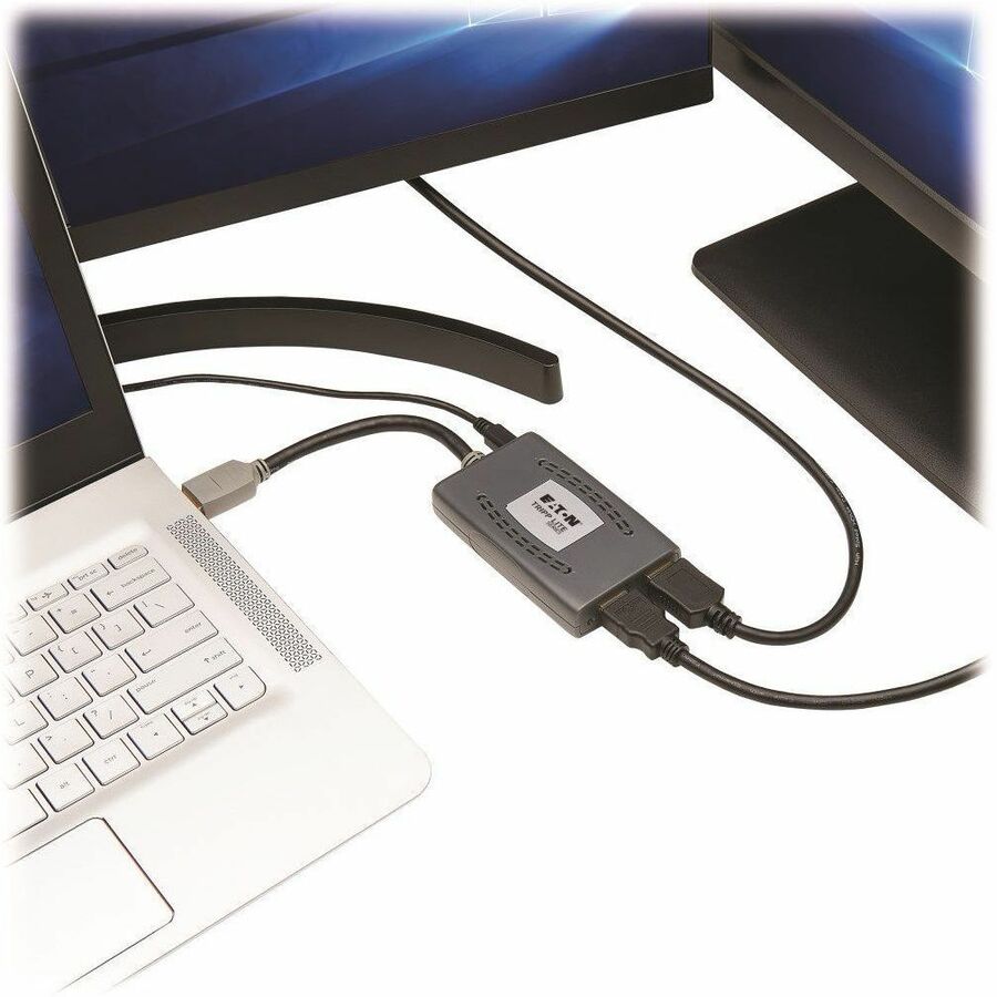 Alternate-Image1 Image for Eaton Tripp Lite Series 2-Port HDMI Splitter - 4K @ 60 Hz, 4:4:4, Multi-Resolution Support, HDR, HDCP 2.2, USB Powered, TAA