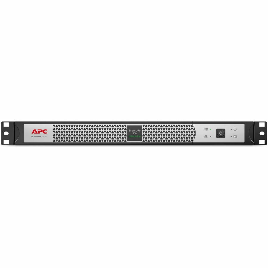 Front Image for APC Smart-UPS, Line Interactive, 500VA, Lithium-ion, Rackmount 1U, 120V, 4x NEMA 5-15R outlets, SmartConnect Port, Short Depth