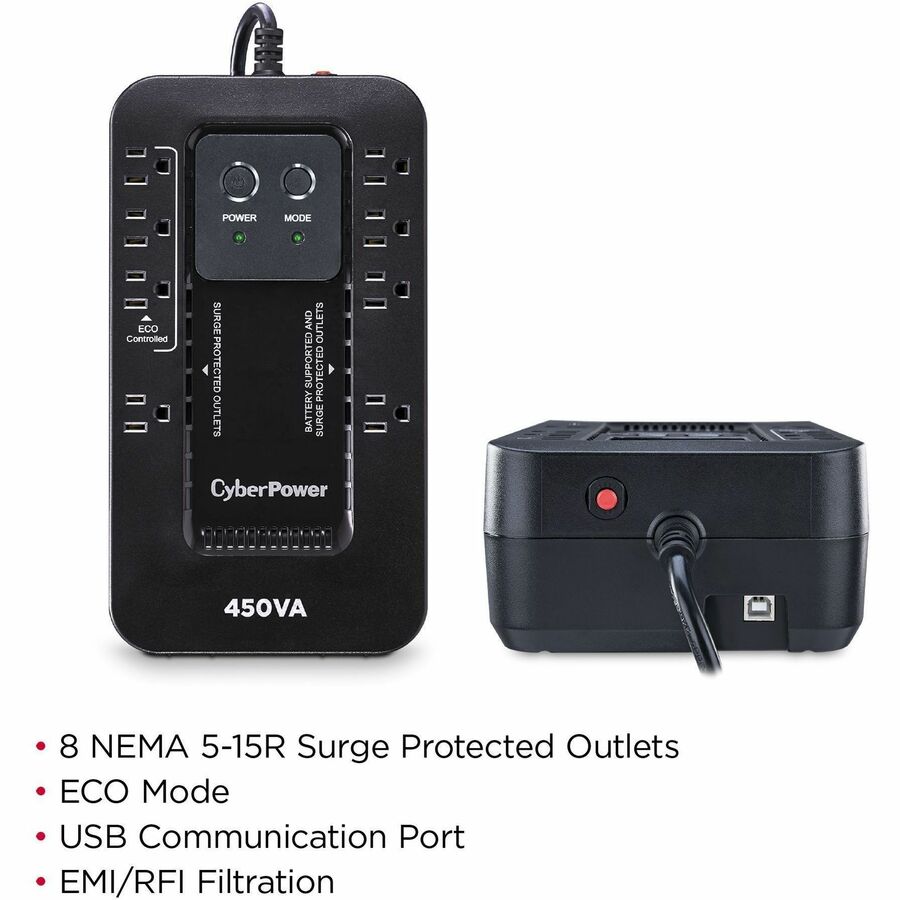 Alternate-Image1 Image for CyberPower EC450G Ecologic UPS Systems