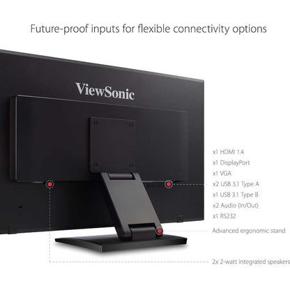 Alternate-Image3 Image for ViewSonic TD2760 27" 1080p Ergonomic 10-Point Multi Touch Monitor with RS232, HDMI, and DP