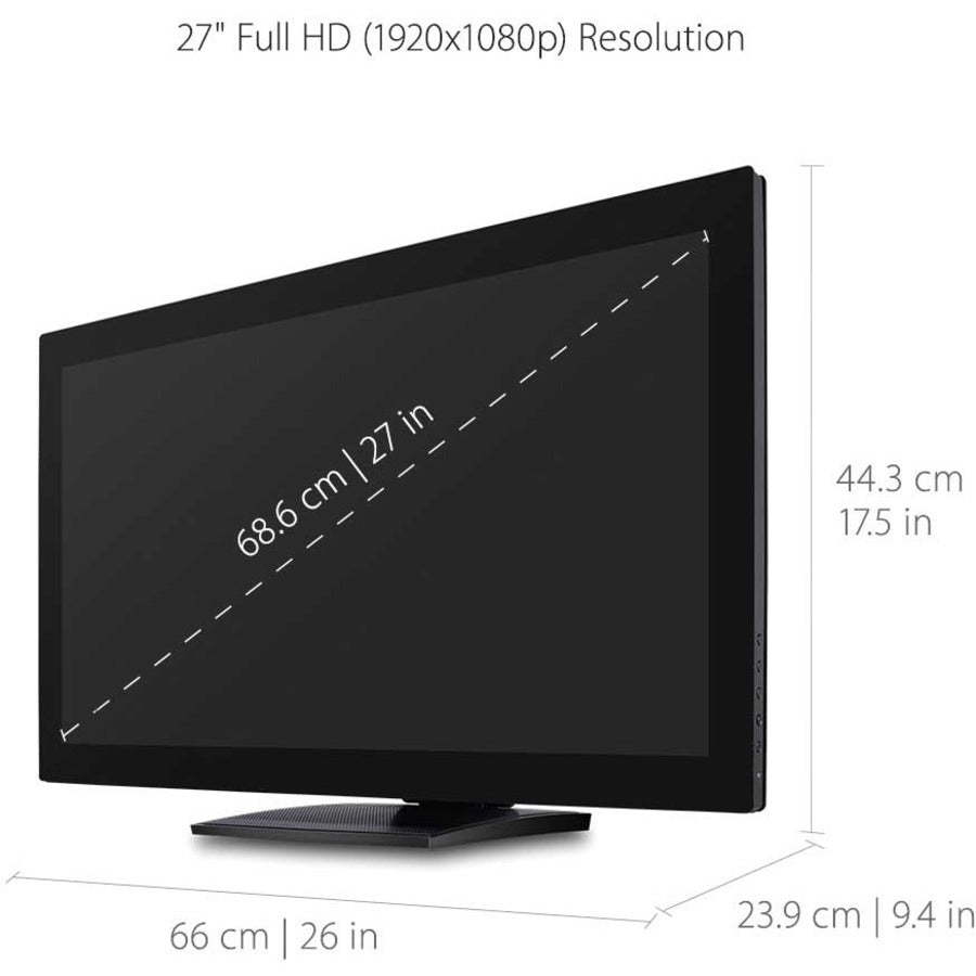 Alternate-Image2 Image for ViewSonic TD2760 27" 1080p Ergonomic 10-Point Multi Touch Monitor with RS232, HDMI, and DP