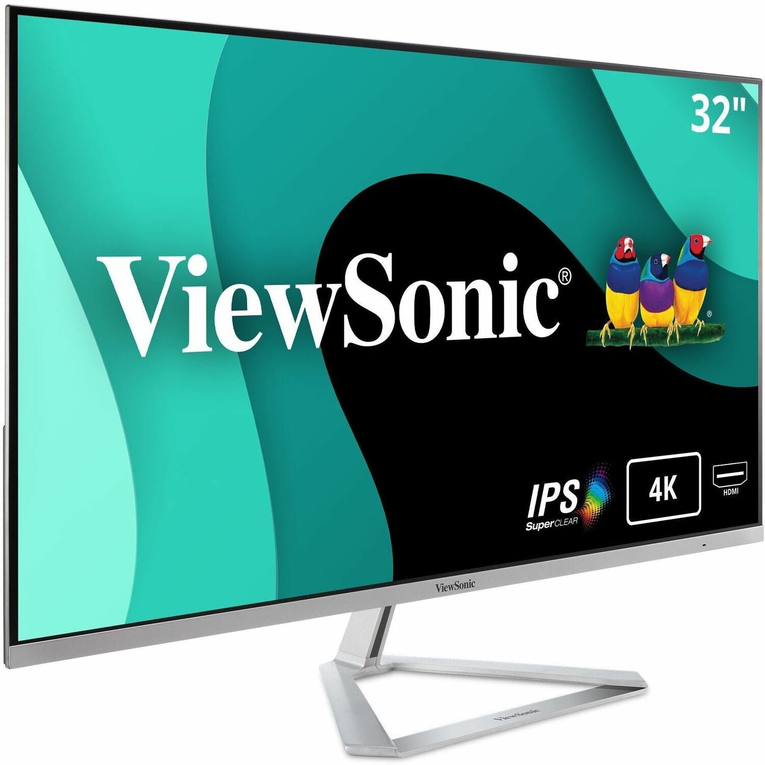 Main Image for ViewSonic VX3276-4K-MHD 32 Inch 4K UHD Monitor with Ultra-Thin Bezels, HDR10 HDMI and DisplayPort for Home and Office