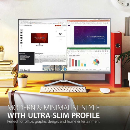 Alternate-Image1 Image for ViewSonic VX3276-4K-MHD 32 Inch 4K UHD Monitor with Ultra-Thin Bezels, HDR10 HDMI and DisplayPort for Home and Office