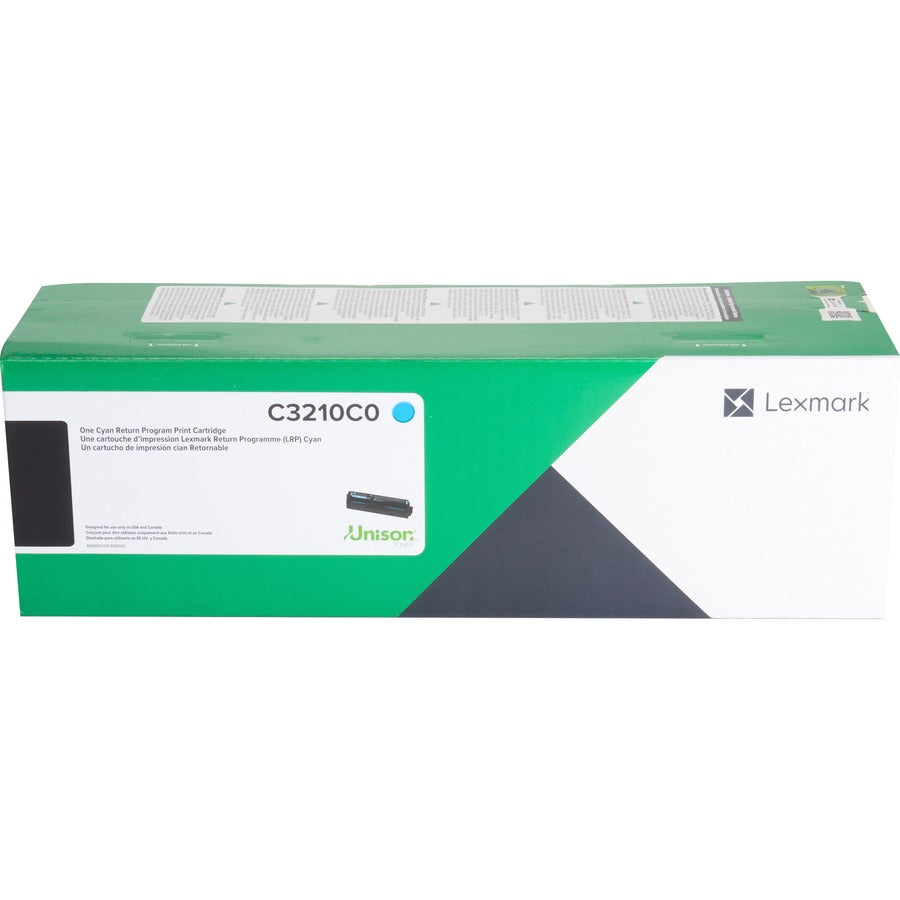 Front Image for Lexmark Unison Original Standard Yield Laser Toner Cartridge - Cyan - 1 Each