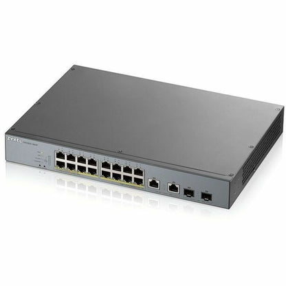 Alternate-Image1 Image for ZYXEL GS1350-18HP 16-Port Gigabit Smart Nebula Cloud Managed PoE Switch | 16 PoE+ Ports at 250W with 2 SFP Uplinks