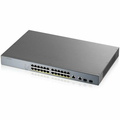 Alternate-Image1 Image for ZYXEL GS1350-26HP 24-Port Gigabit Smart Nebula Cloud Managed PoE Switch | 24 PoE+ Ports at 375W with 2 SFP Uplinks