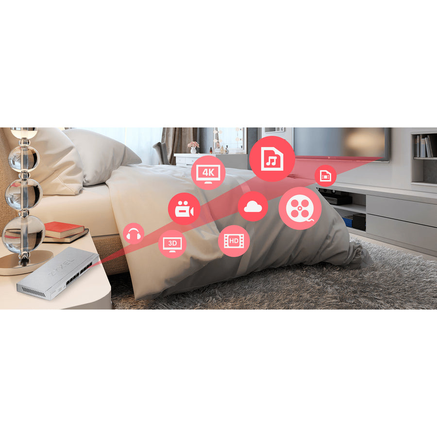 Alternate-Image10 Image for ZYXEL 8-Port GbE Web Managed PoE Switch