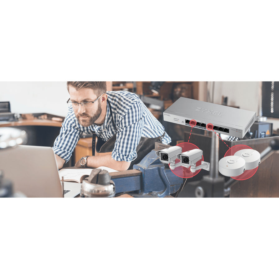 Alternate-Image9 Image for ZYXEL 8-Port GbE Web Managed PoE Switch