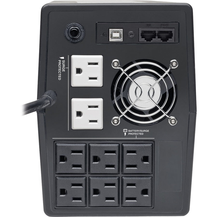 Rear Image for Eaton Tripp Lite Series 1200VA 600W Line-Interactive UPS with 8 Outlets - AVR, 120V, 50/60 Hz, LCD, USB, Tower