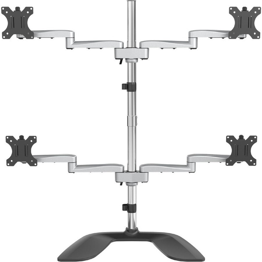 Main Image for StarTech Quad Monitor Stand, Desktop VESA 4 Monitor Arm up to 32" (17.6lb/8kg) Screens, Ergonomic Articulating Pole Mount, Adjustable