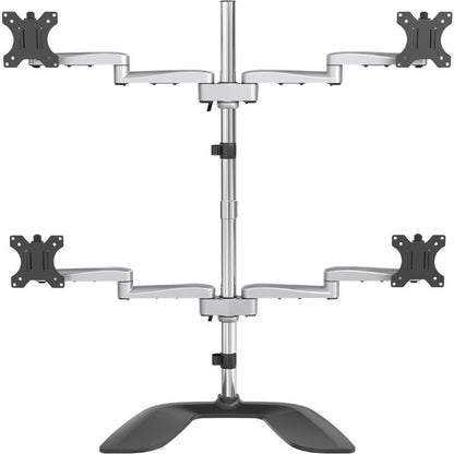 Main Image for StarTech Quad Monitor Stand, Desktop VESA 4 Monitor Arm up to 32" (17.6lb/8kg) Screens, Ergonomic Articulating Pole Mount, Adjustable
