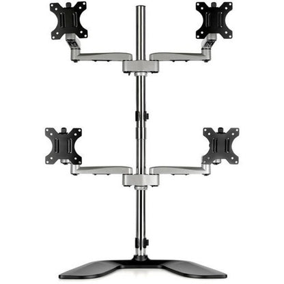 Alternate-Image3 Image for StarTech Quad Monitor Stand, Desktop VESA 4 Monitor Arm up to 32" (17.6lb/8kg) Screens, Ergonomic Articulating Pole Mount, Adjustable
