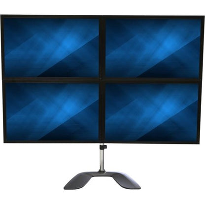 Alternate-Image1 Image for StarTech Quad Monitor Stand, Desktop VESA 4 Monitor Arm up to 32" (17.6lb/8kg) Screens, Ergonomic Articulating Pole Mount, Adjustable