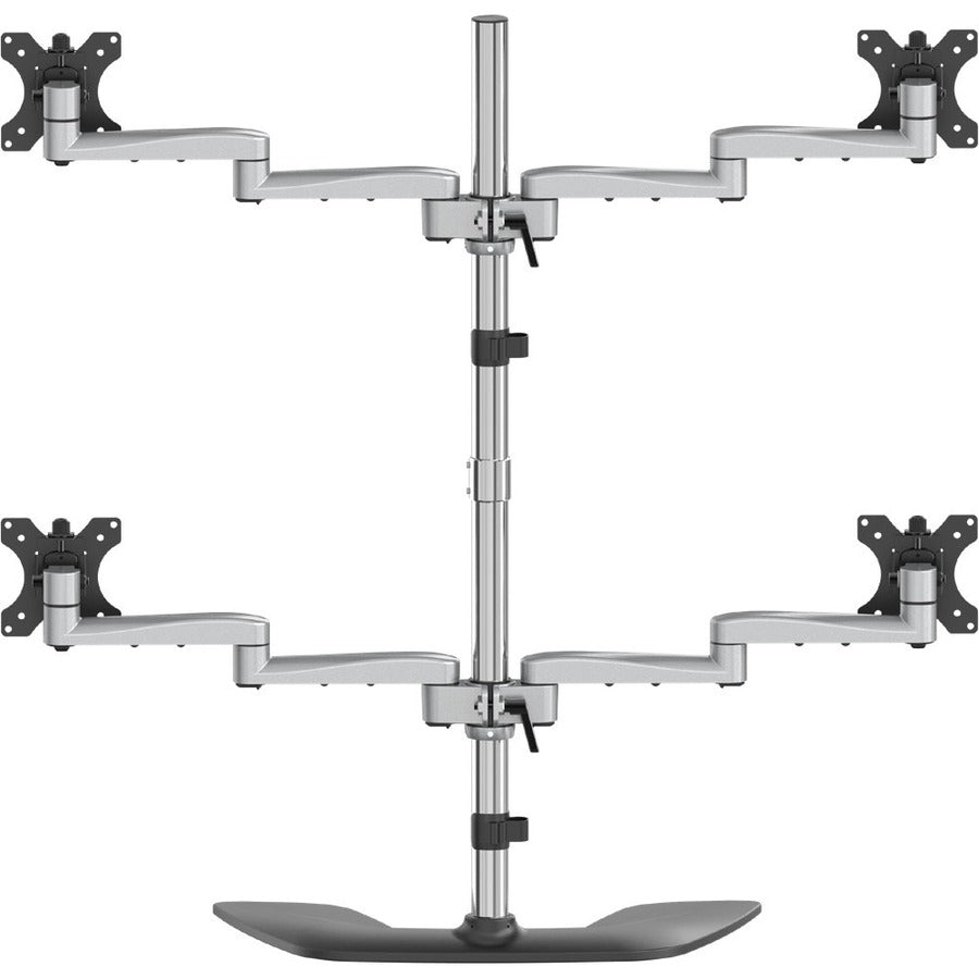 Rear Image for StarTech Quad Monitor Stand, Desktop VESA 4 Monitor Arm up to 32" (17.6lb/8kg) Screens, Ergonomic Articulating Pole Mount, Adjustable