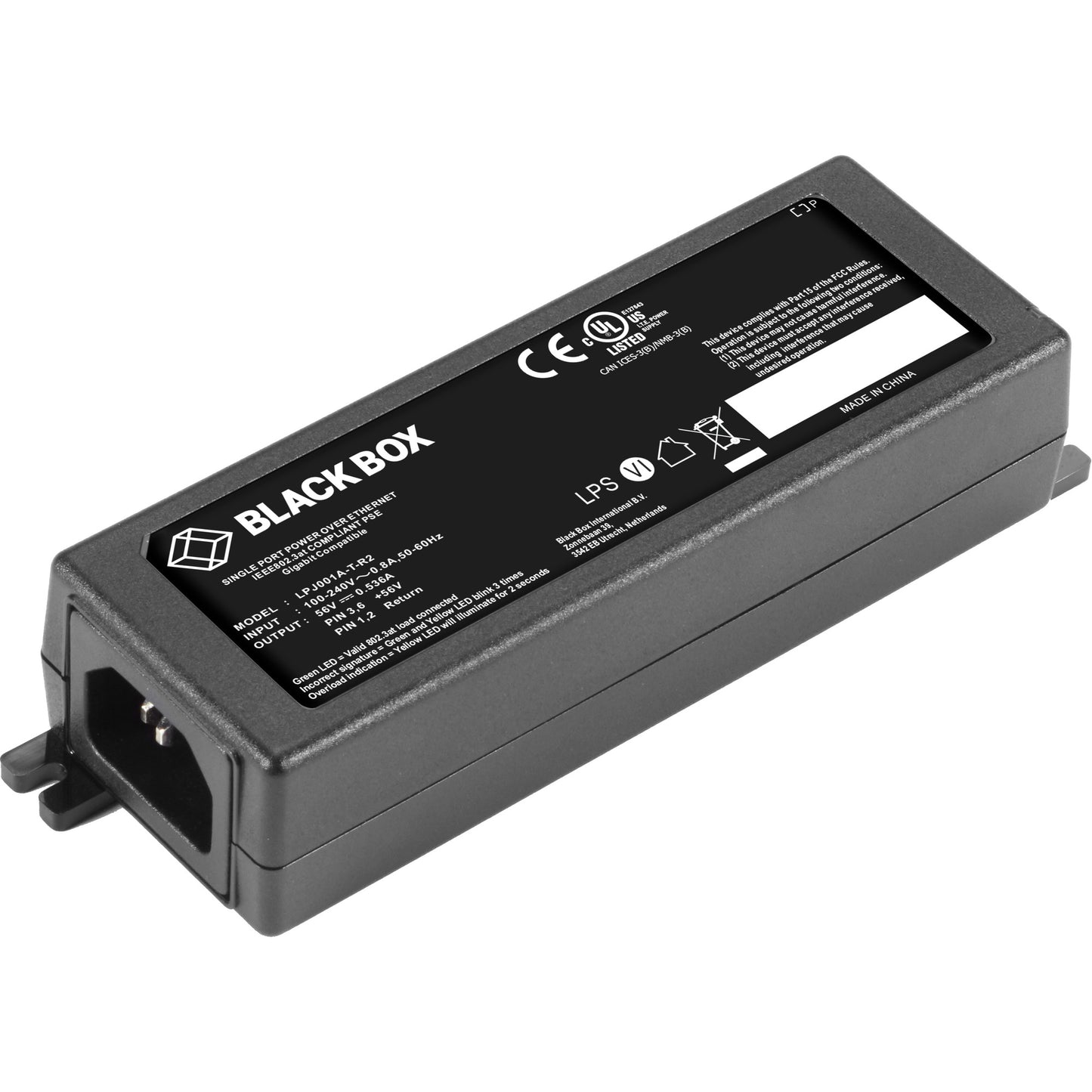 Main Image for Black Box 1PT PoE+ Gb ENET Injector
