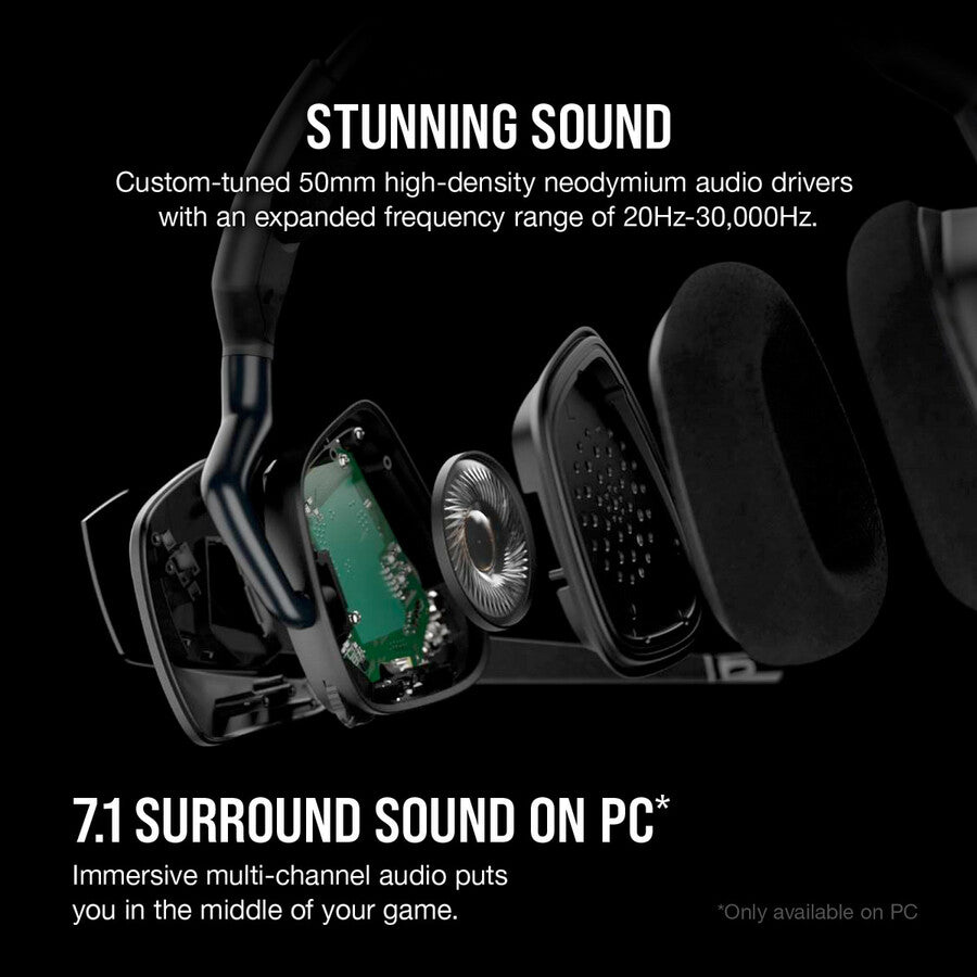 Alternate-Image1 Image for Corsair VOID RGB ELITE Wireless Premium Gaming Headset with 7.1 Surround Sound - Carbon