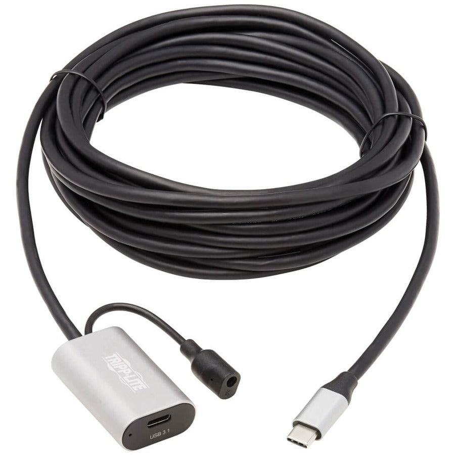 Alternate-Image1 Image for Tripp Lite by Eaton USB 3.2 Gen 1 Active Extension Cable - USB-C to USB-C (M/F) 5 Gbps Data Only 5 m (16.4 ft.)