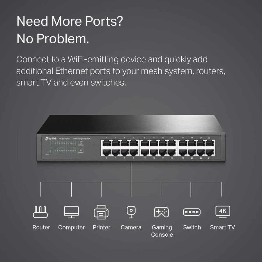 Alternate-Image3 Image for TP-Link TL-SG1024S - 24-Port Gigabit Desktop/Rackmount Ethernet Switch
