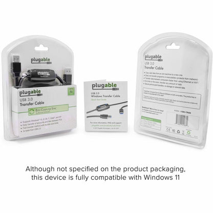 Alternate-Image4 Image for Plugable USB 3.0 Transfer Cable for Windows PCs - High-Speed Data Transfer, Easy PC-to-PC File Sync