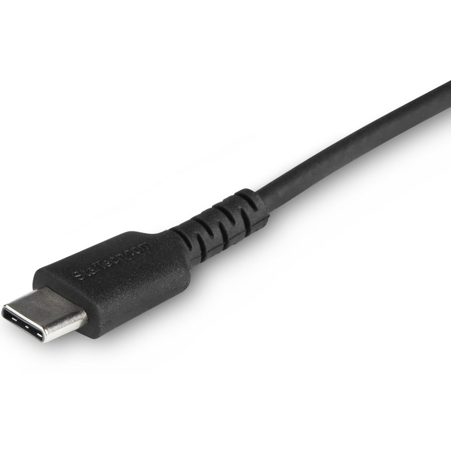 Alternate-Image1 Image for StarTech.com 3 foot/1m Durable Black USB-C to Lightning Cable, Rugged Heavy Duty Charging/Sync Cable for Apple iPhone/iPad MFi Certified
