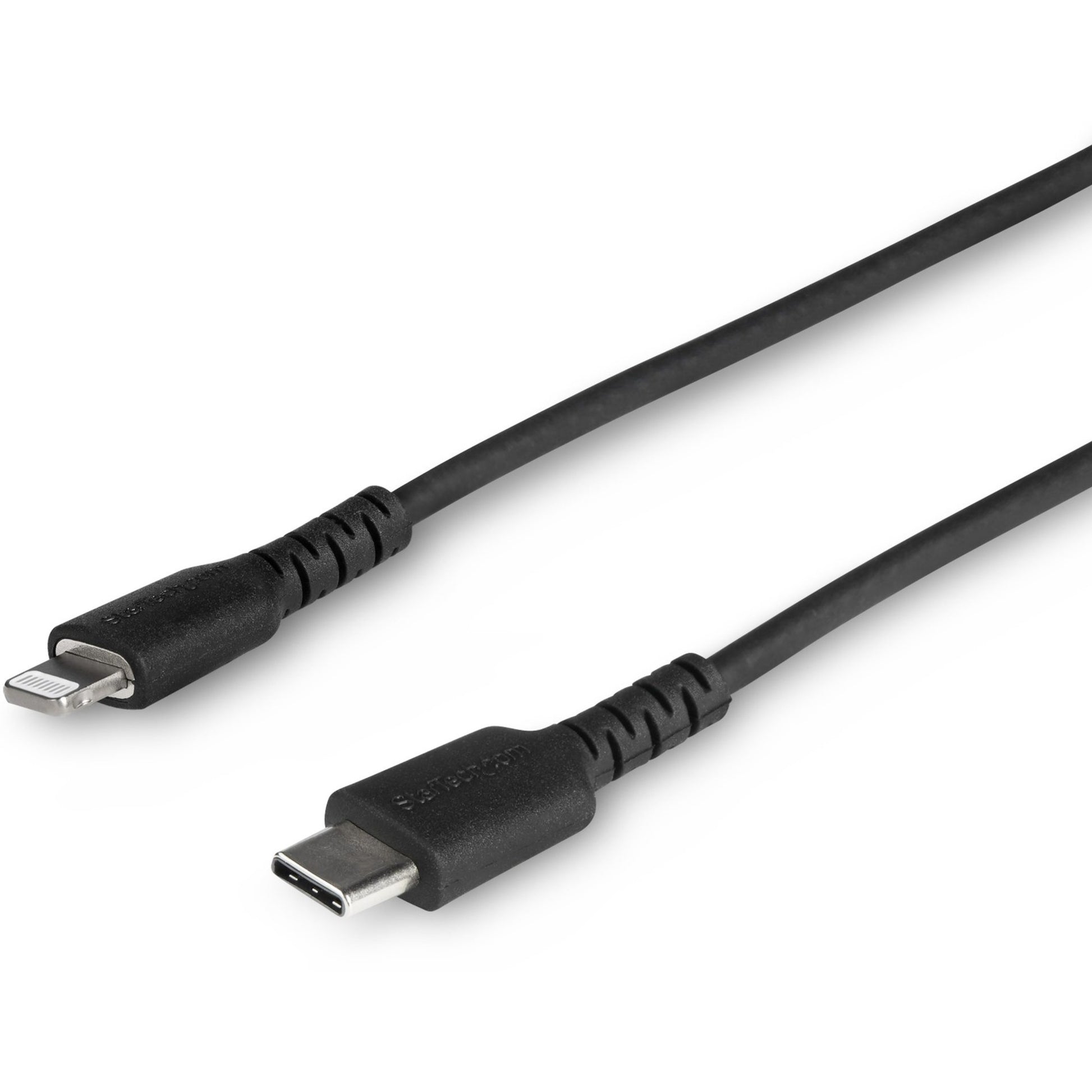 Main Image for StarTech.com 3 foot/1m Durable Black USB-C to Lightning Cable, Rugged Heavy Duty Charging/Sync Cable for Apple iPhone/iPad MFi Certified