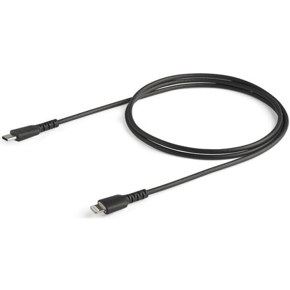 Alternate-Image3 Image for StarTech.com 3 foot/1m Durable Black USB-C to Lightning Cable, Rugged Heavy Duty Charging/Sync Cable for Apple iPhone/iPad MFi Certified