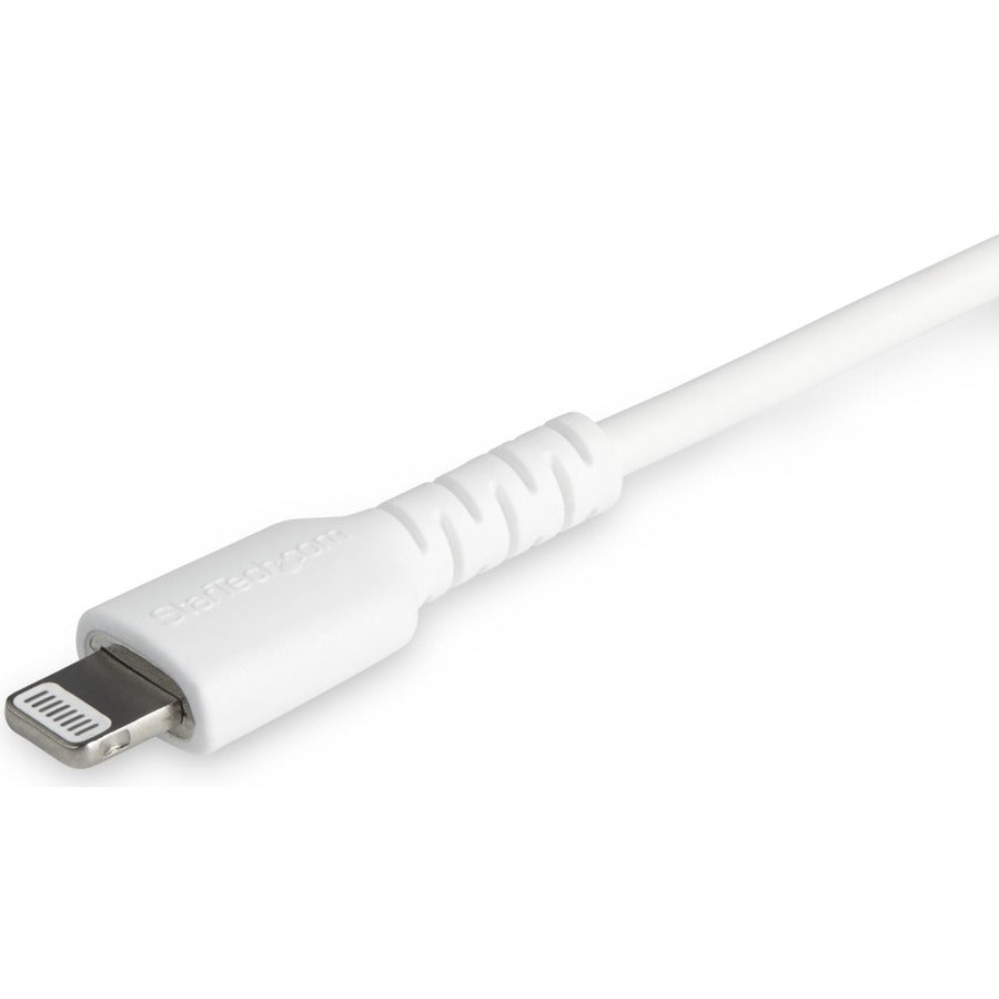 Alternate-Image2 Image for StarTech 3 foot/1m Durable White USB-C to Lightning Cable, Rugged Heavy Duty Charging/Sync Cable for Apple iPhone/iPad MFi Certified