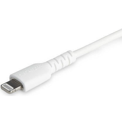 Alternate-Image2 Image for StarTech 3 foot/1m Durable White USB-C to Lightning Cable, Rugged Heavy Duty Charging/Sync Cable for Apple iPhone/iPad MFi Certified