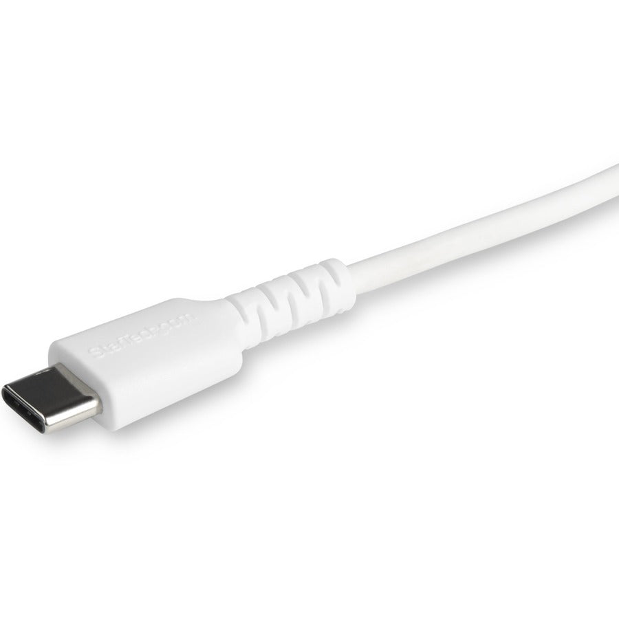Alternate-Image1 Image for StarTech 3 foot/1m Durable White USB-C to Lightning Cable, Rugged Heavy Duty Charging/Sync Cable for Apple iPhone/iPad MFi Certified