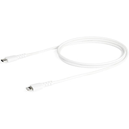 Alternate-Image3 Image for StarTech 3 foot/1m Durable White USB-C to Lightning Cable, Rugged Heavy Duty Charging/Sync Cable for Apple iPhone/iPad MFi Certified