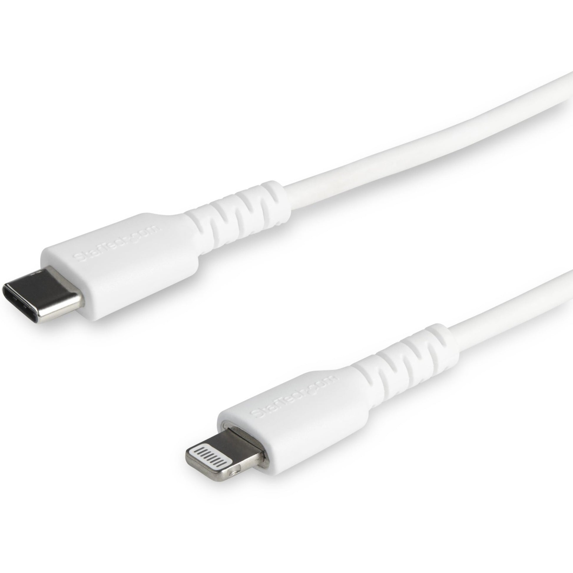 Main Image for StarTech.com 6 foot/2m Durable White USB-C to Lightning Cable, Rugged Heavy Duty Charging/Sync Cable for Apple iPhone/iPad MFi Certified