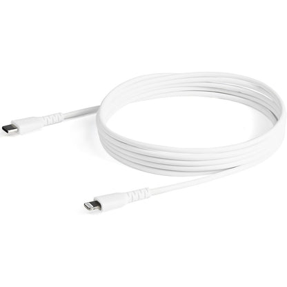 Alternate-Image3 Image for StarTech.com 6 foot/2m Durable White USB-C to Lightning Cable, Rugged Heavy Duty Charging/Sync Cable for Apple iPhone/iPad MFi Certified